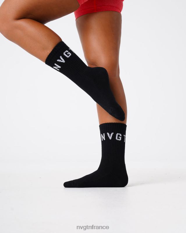 femmes XJRR2713 noir aptitude NVGTN chaussettes d'équipage