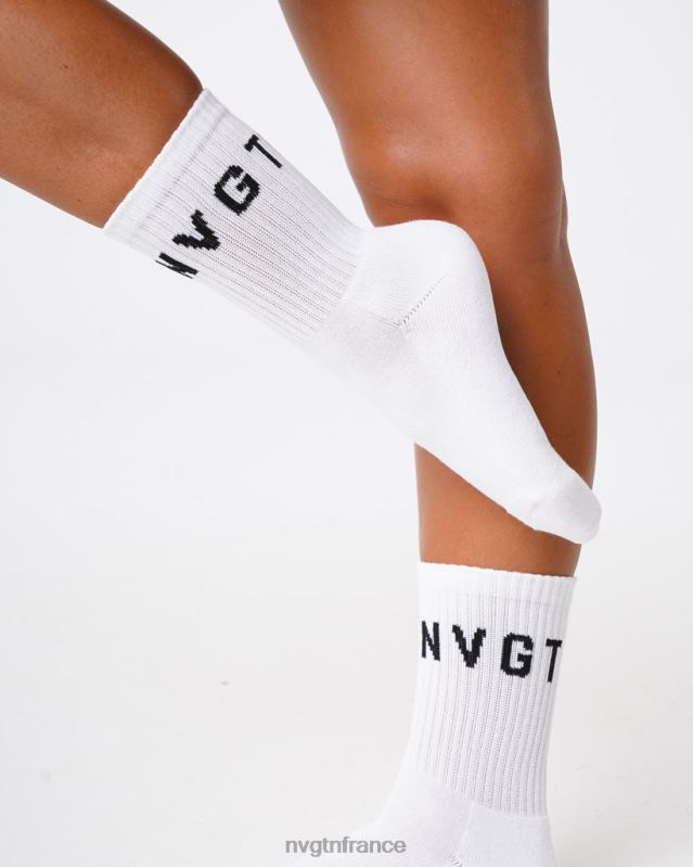 femmes XJRR2714 blanc aptitude NVGTN chaussettes d'équipage