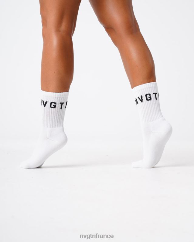 femmes XJRR2714 blanc aptitude NVGTN chaussettes d'équipage