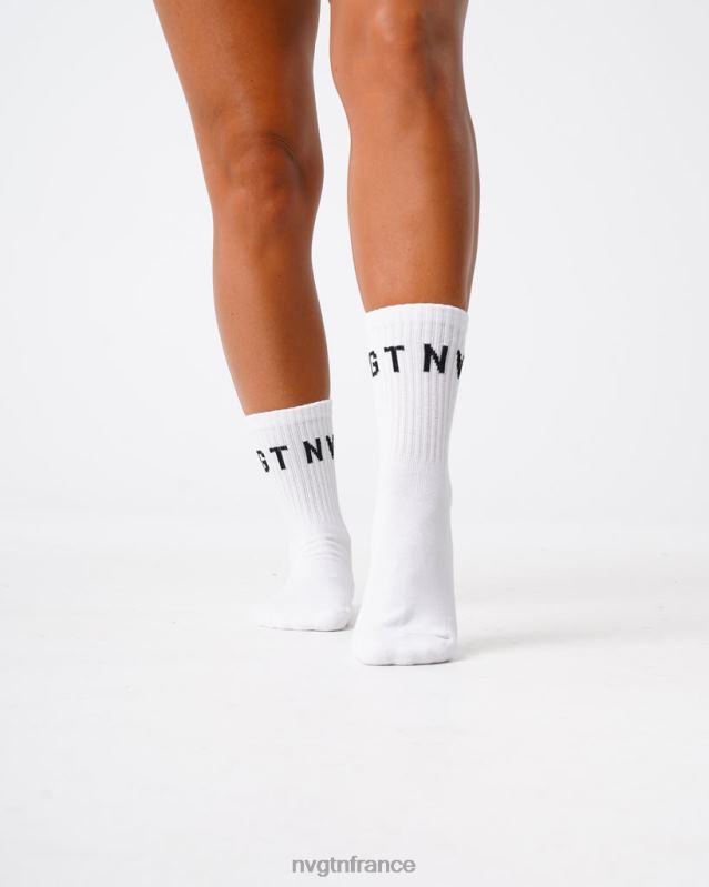 femmes XJRR2714 blanc aptitude NVGTN chaussettes d'équipage