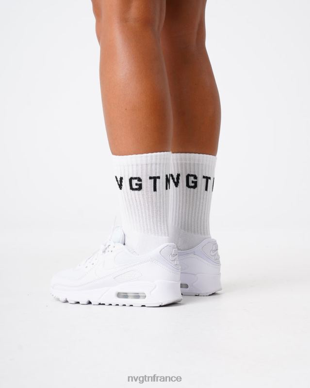 femmes XJRR2714 blanc aptitude NVGTN chaussettes d'équipage