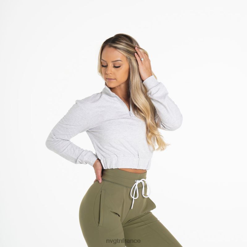 femmes XJRR2259 gris clair aptitude NVGTN pull court