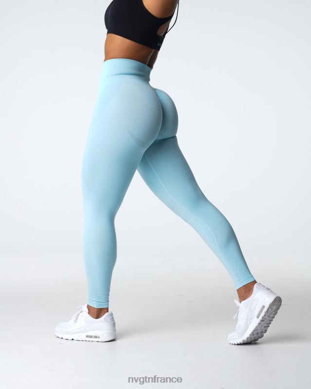 femmes XJRR2494 bleu pastel aptitude NVGTN legging contour sans couture