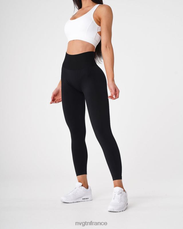 femmes XJRR2495 noir aptitude NVGTN leggings solides sans couture
