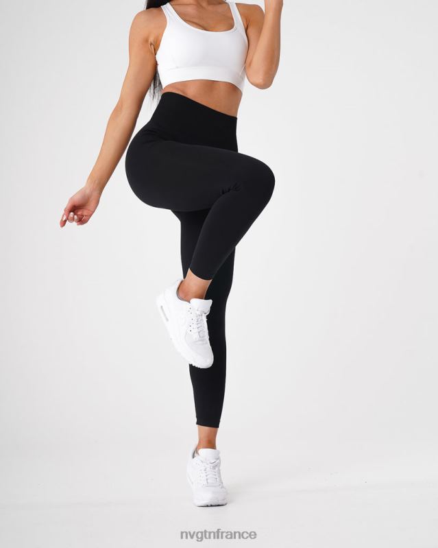 femmes XJRR2495 noir aptitude NVGTN leggings solides sans couture