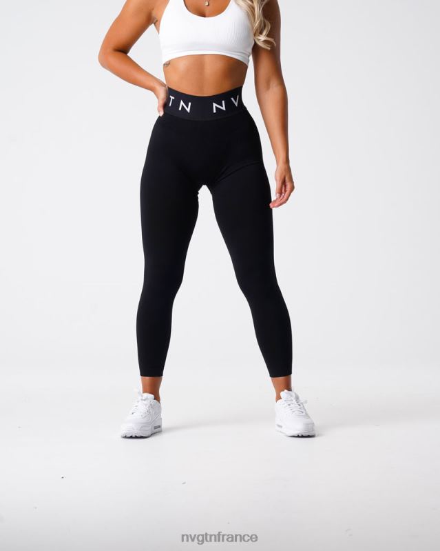 femmes XJRR2496 noir aptitude NVGTN leggings de sport sans couture