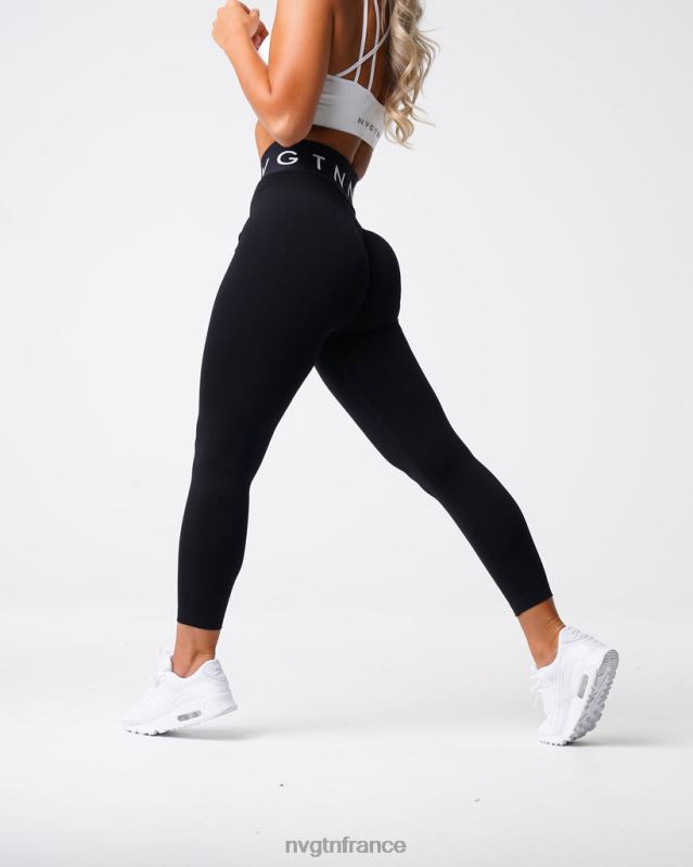 femmes XJRR2496 noir aptitude NVGTN leggings de sport sans couture