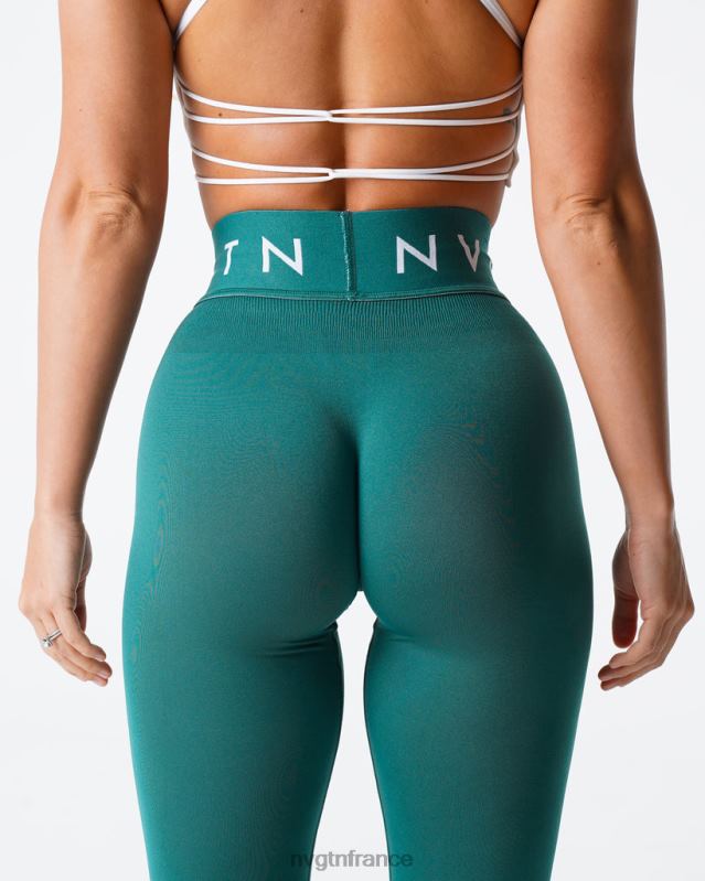 femmes XJRR2497 émeraude aptitude NVGTN leggings de sport sans couture