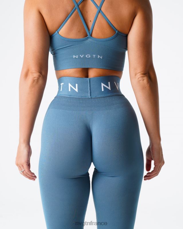 femmes XJRR2498 pierre bleue aptitude NVGTN leggings de sport sans couture