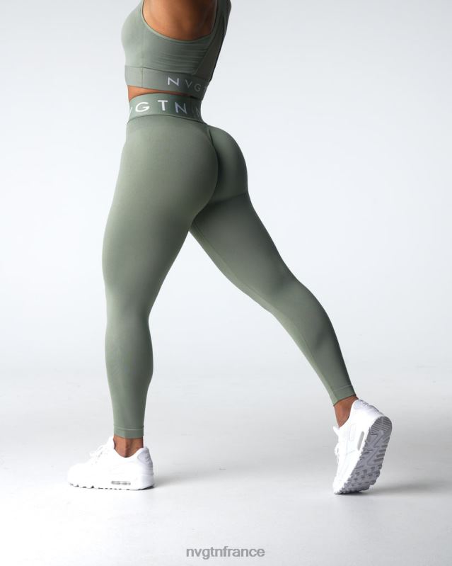 femmes XJRR2501 vert sauge aptitude NVGTN leggings de sport sans couture
