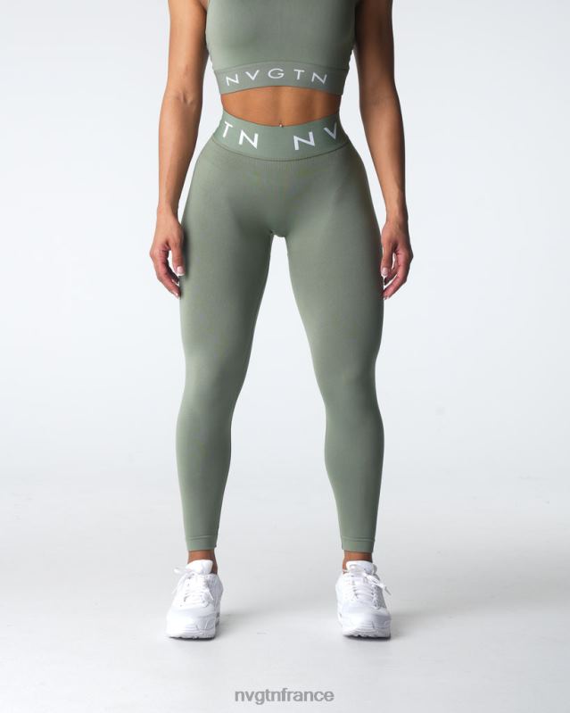 femmes XJRR2501 vert sauge aptitude NVGTN leggings de sport sans couture