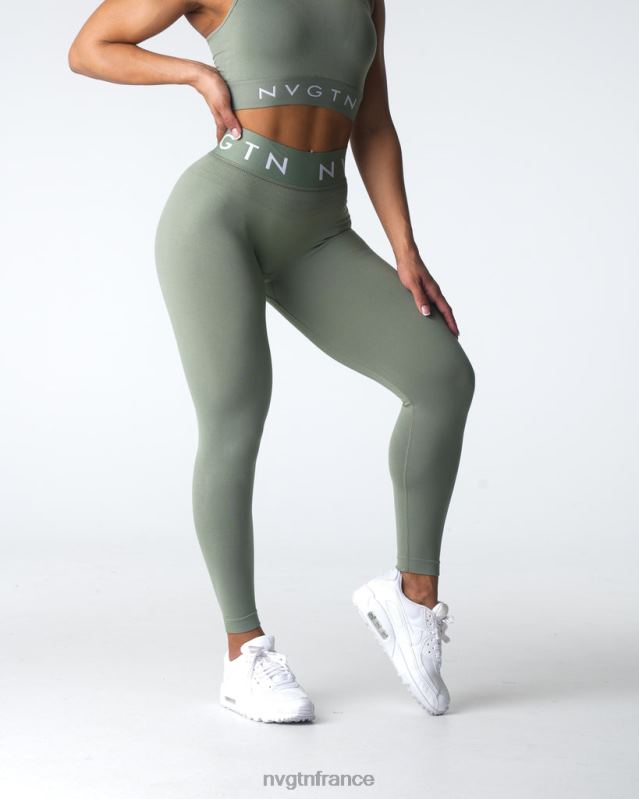 femmes XJRR2501 vert sauge aptitude NVGTN leggings de sport sans couture