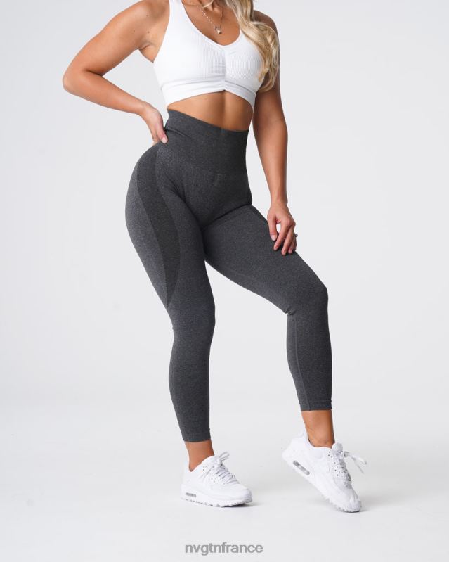 femmes XJRR2507 noir moucheté aptitude NVGTN legging contour sans couture