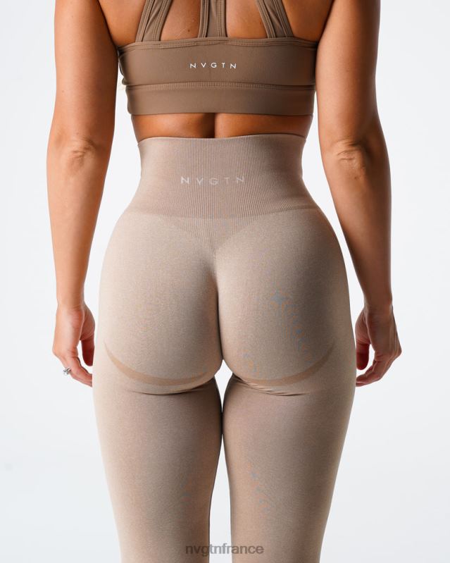 femmes XJRR2509 beige aptitude NVGTN legging contour sans couture