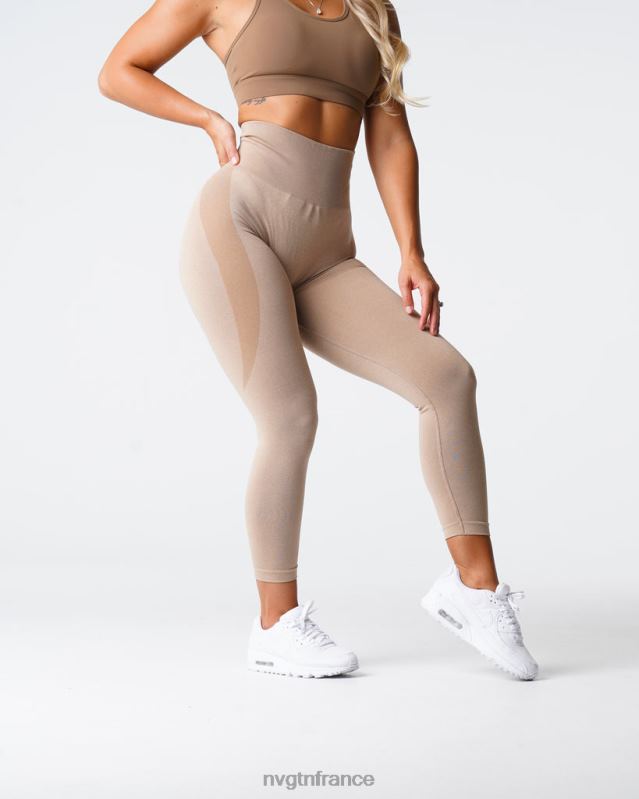 femmes XJRR2509 beige aptitude NVGTN legging contour sans couture