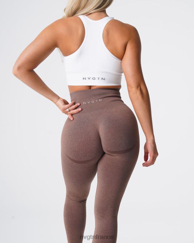 femmes XJRR2511 cacao aptitude NVGTN legging contour sans couture