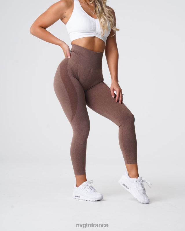 femmes XJRR2511 cacao aptitude NVGTN legging contour sans couture