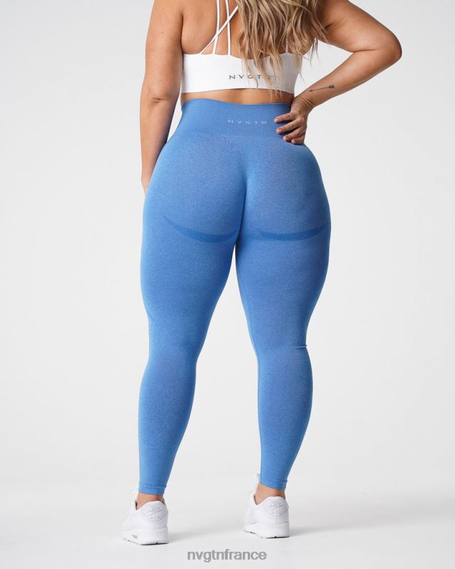 femmes XJRR2512 océan bleu aptitude NVGTN legging contour sans couture