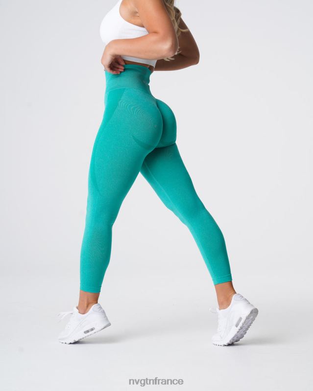 femmes XJRR2513 turquoise aptitude NVGTN legging contour sans couture