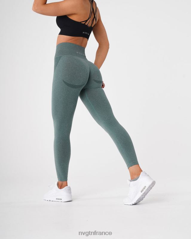 femmes XJRR2524 forêt verte aptitude NVGTN legging contour sans couture
