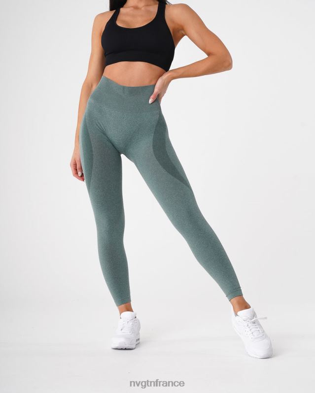 femmes XJRR2524 forêt verte aptitude NVGTN legging contour sans couture