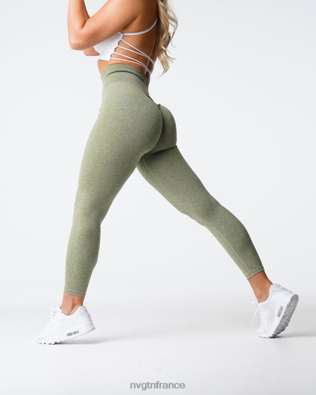 femmes XJRR2540 prairie aptitude NVGTN legging froissé sans couture