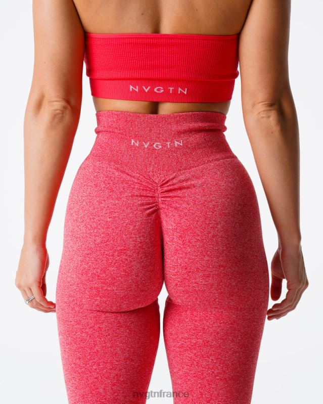 femmes XJRR2541 pomme de bonbon aptitude NVGTN legging froissé sans couture