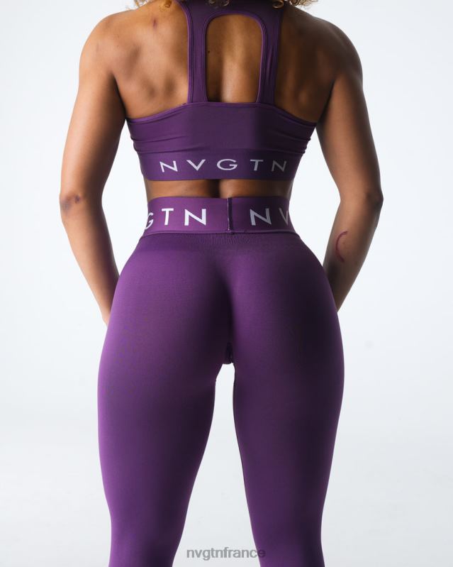 femmes XJRR2542 améthyste aptitude NVGTN leggings de sport sans couture