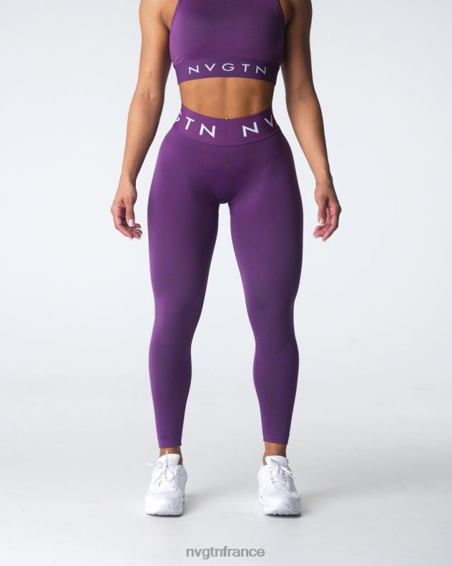femmes XJRR2542 améthyste aptitude NVGTN leggings de sport sans couture