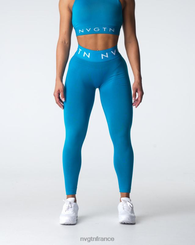 femmes XJRR2544 lagune aptitude NVGTN leggings de sport sans couture