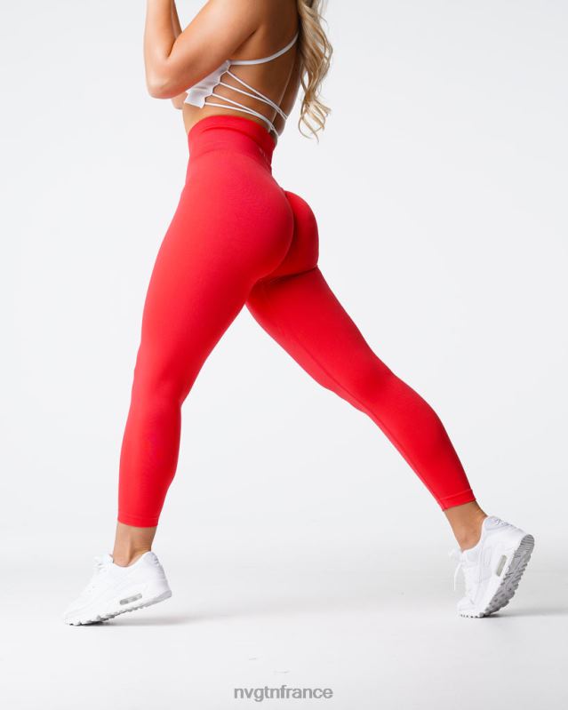 femmes XJRR2552 écarlate aptitude NVGTN leggings solides sans couture