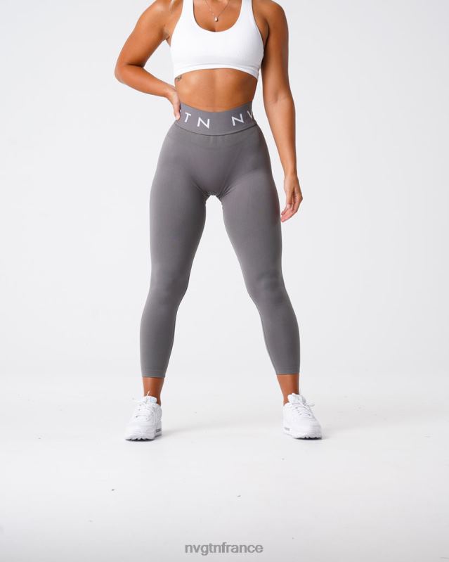 femmes XJRR2553 charbon aptitude NVGTN leggings de sport sans couture