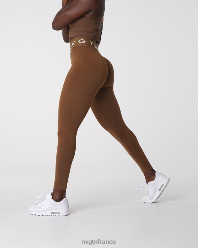 femmes XJRR2554 moka aptitude NVGTN leggings de sport sans couture