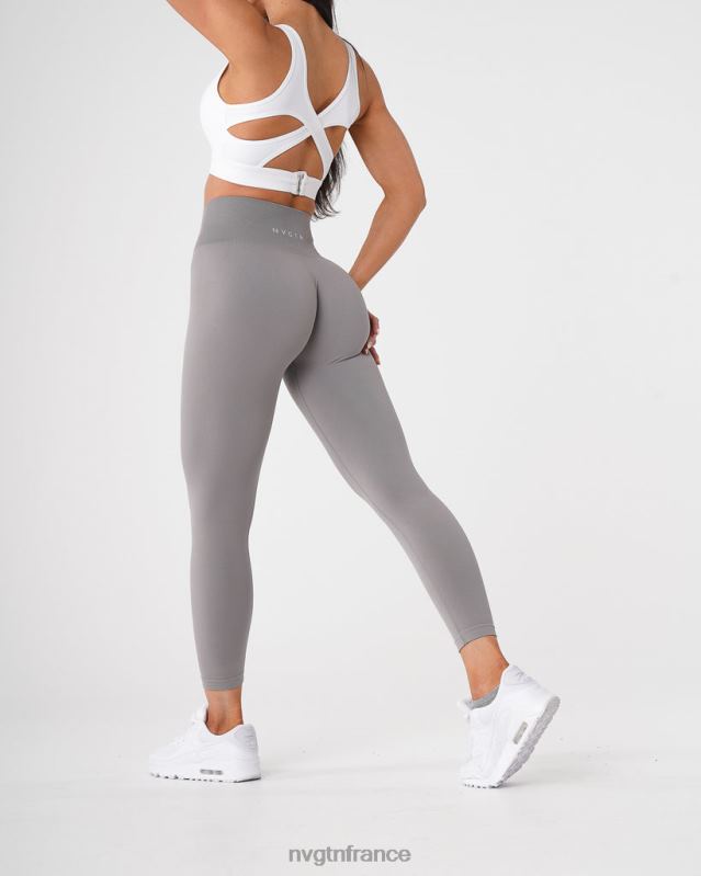 femmes XJRR2555 gris clair aptitude NVGTN leggings solides sans couture