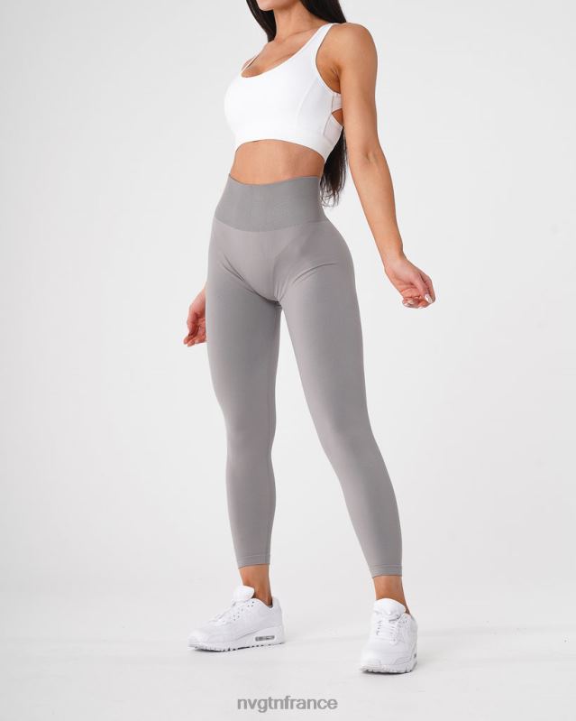 femmes XJRR2555 gris clair aptitude NVGTN leggings solides sans couture