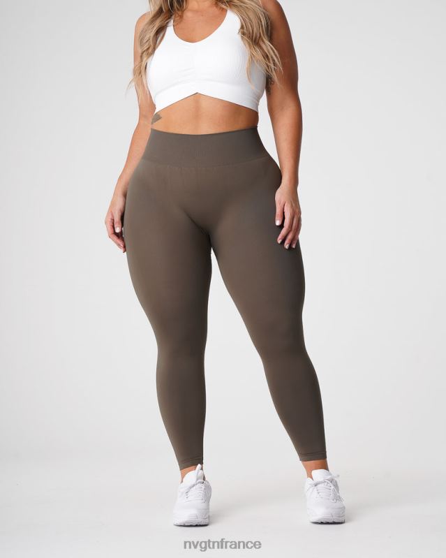 femmes XJRR2557 olive aptitude NVGTN leggings solides sans couture