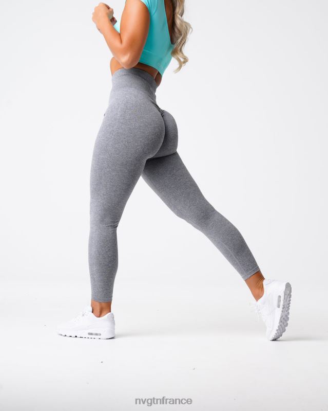 femmes XJRR2560 gris aptitude NVGTN legging froissé sans couture