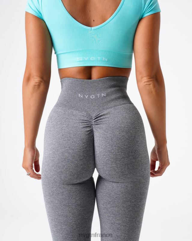 femmes XJRR2560 gris aptitude NVGTN legging froissé sans couture