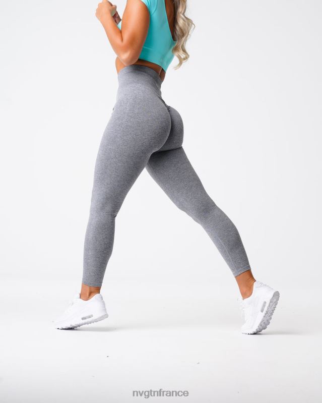 femmes XJRR2560 gris aptitude NVGTN legging froissé sans couture