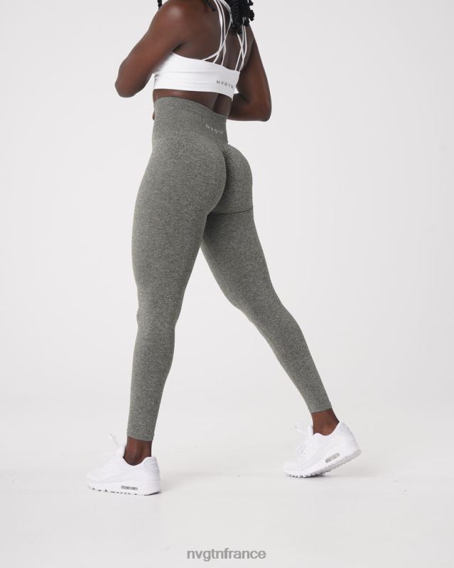 femmes XJRR2561 vert kaki aptitude NVGTN legging froissé sans couture