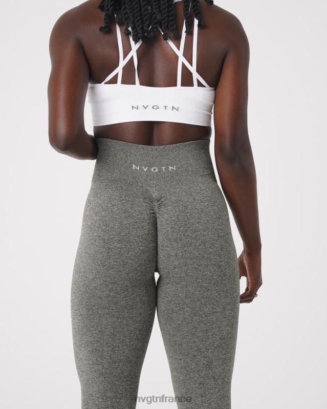 femmes XJRR2561 vert kaki aptitude NVGTN legging froissé sans couture