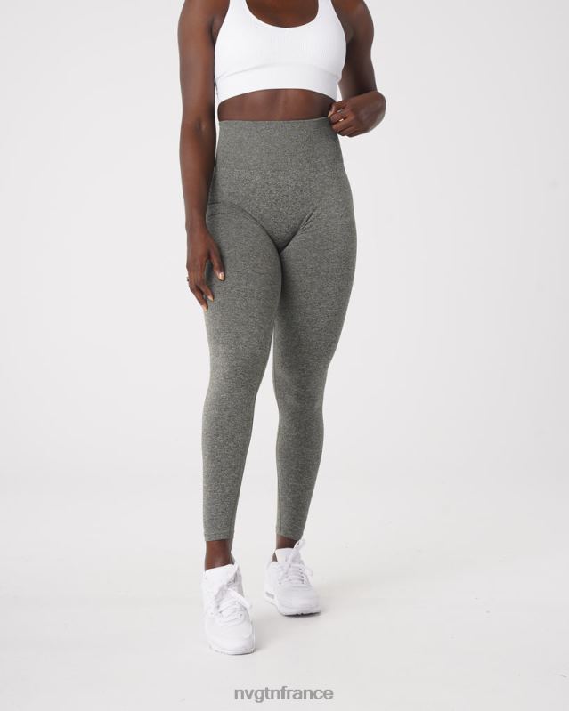 femmes XJRR2561 vert kaki aptitude NVGTN legging froissé sans couture