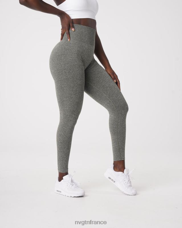 femmes XJRR2561 vert kaki aptitude NVGTN legging froissé sans couture