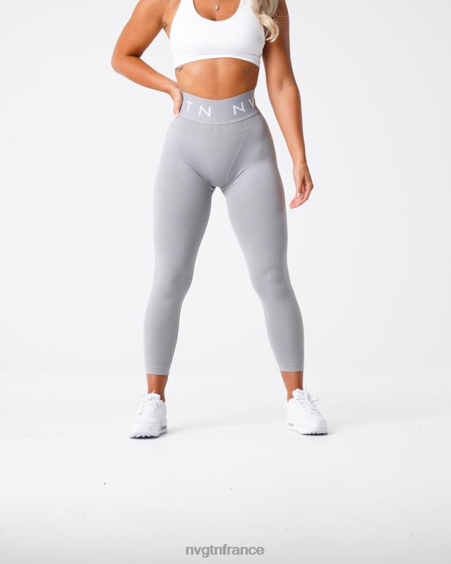 femmes XJRR2569 gris clair aptitude NVGTN leggings de sport sans couture