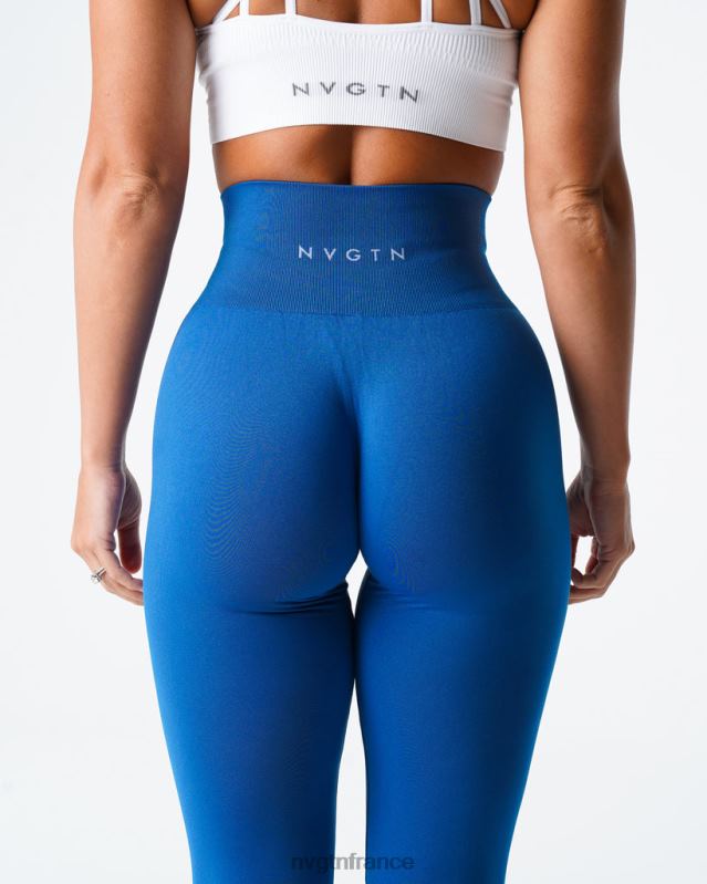 femmes XJRR2571 bleu nuit aptitude NVGTN leggings solides sans couture