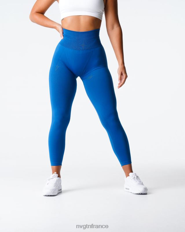 femmes XJRR2571 bleu nuit aptitude NVGTN leggings solides sans couture