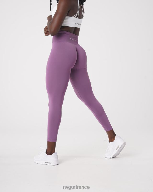 femmes XJRR2577 orchidée aptitude NVGTN leggings solides sans couture
