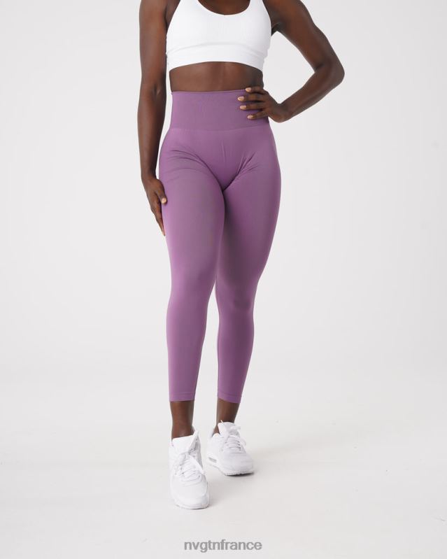 femmes XJRR2577 orchidée aptitude NVGTN leggings solides sans couture