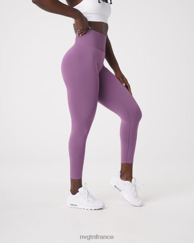 femmes XJRR2577 orchidée aptitude NVGTN leggings solides sans couture