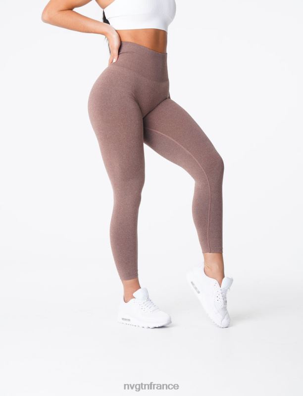 femmes XJRR2583 cacao aptitude NVGTN jambières sans couture nv